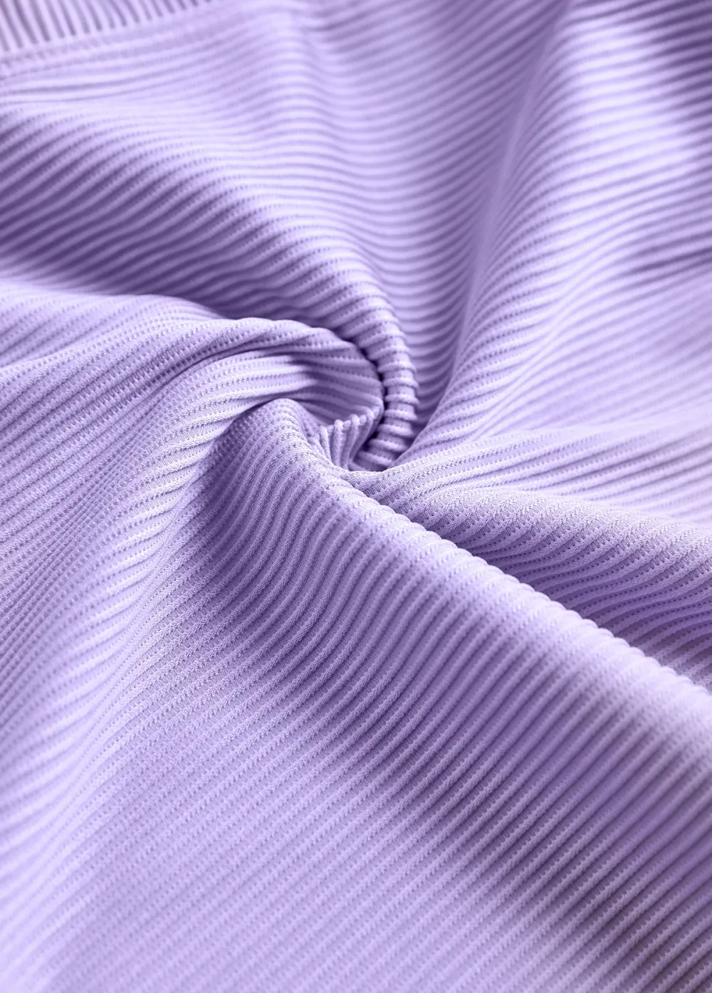 Drawstring Geometric Print Light Purple Tankini Set