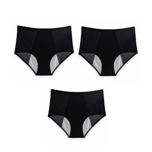 High Waist Leak Proof Ice Silk Panties Plus Size L-6XL