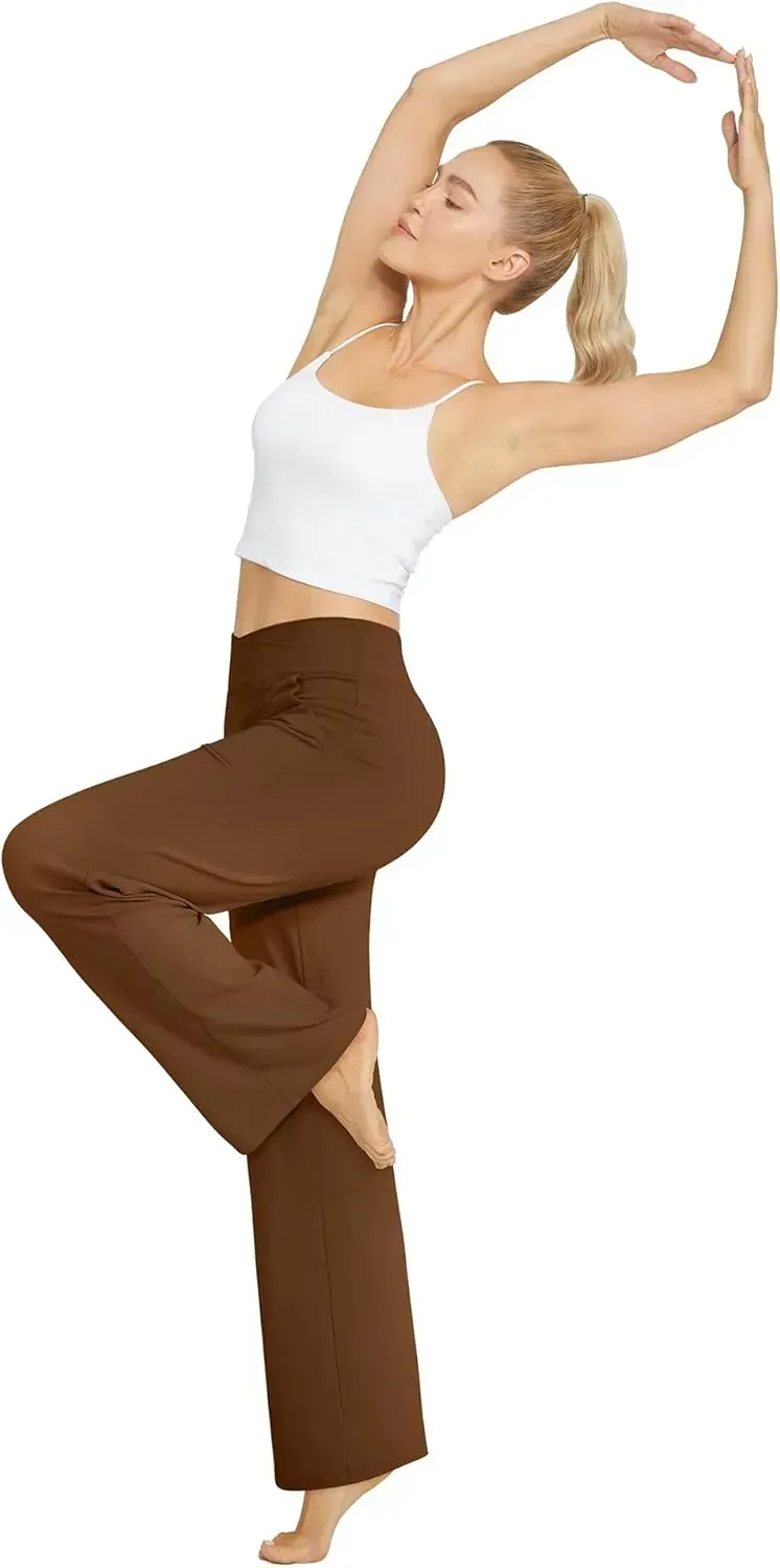 G4Free Wide Leg Pants for Women Loose Yoga Pants with Pockets Petite/Regular/Tall Stretch Casual Lounge Pants