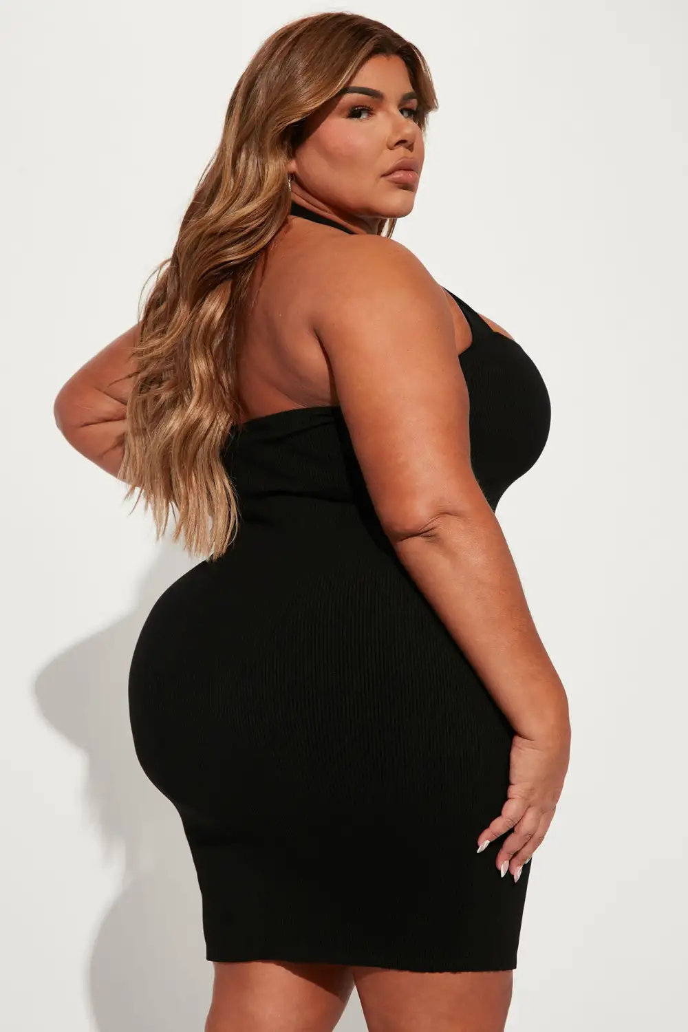 Lily Snatched Mini Dress - Black