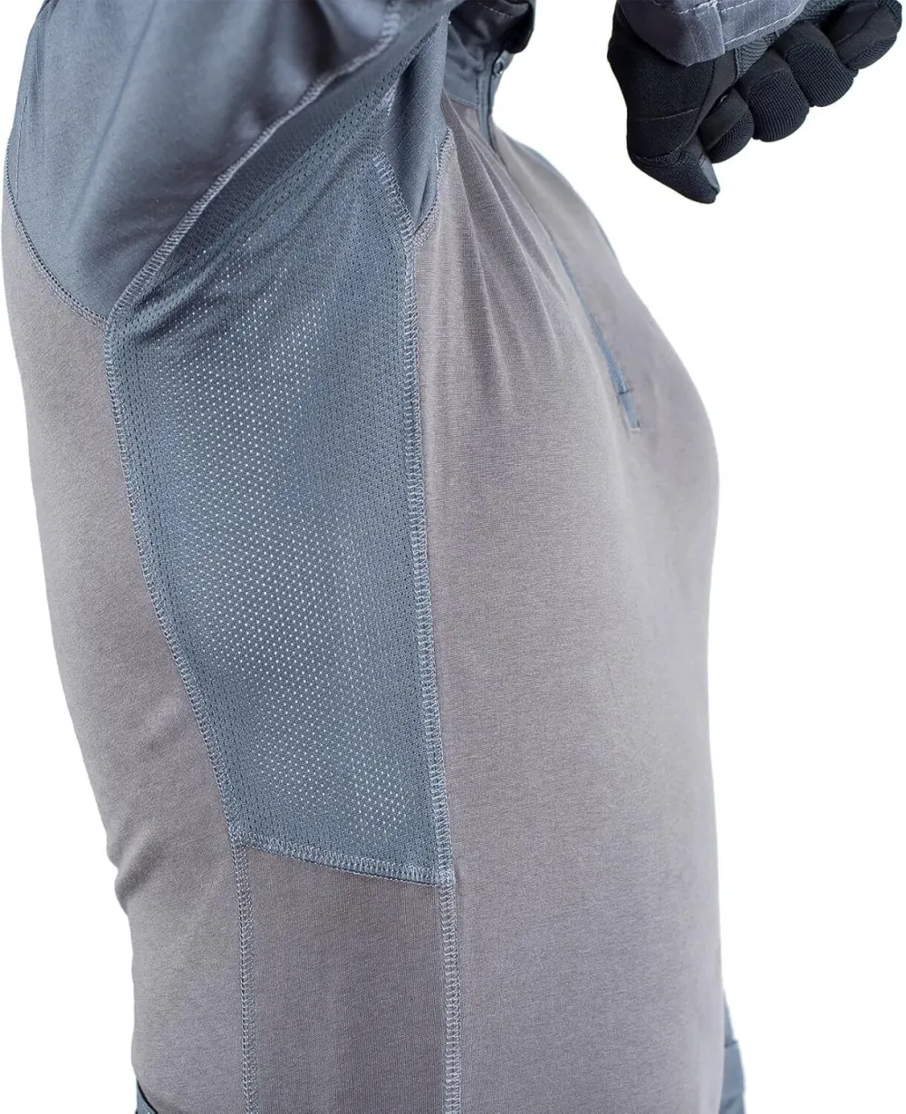 Combat Top Multicam Airsoft Shirt Seamless Long Sleeve Shirt with Shoulder Cushion Military Surplus