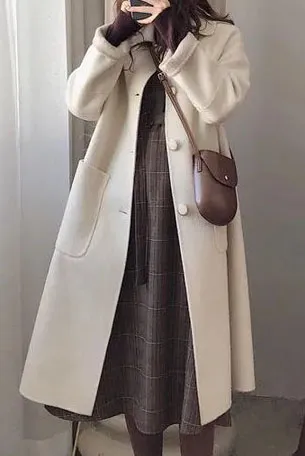 Solid Hepburn Single-Breasted Coat