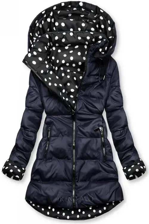 Ladies double-sided parka coat