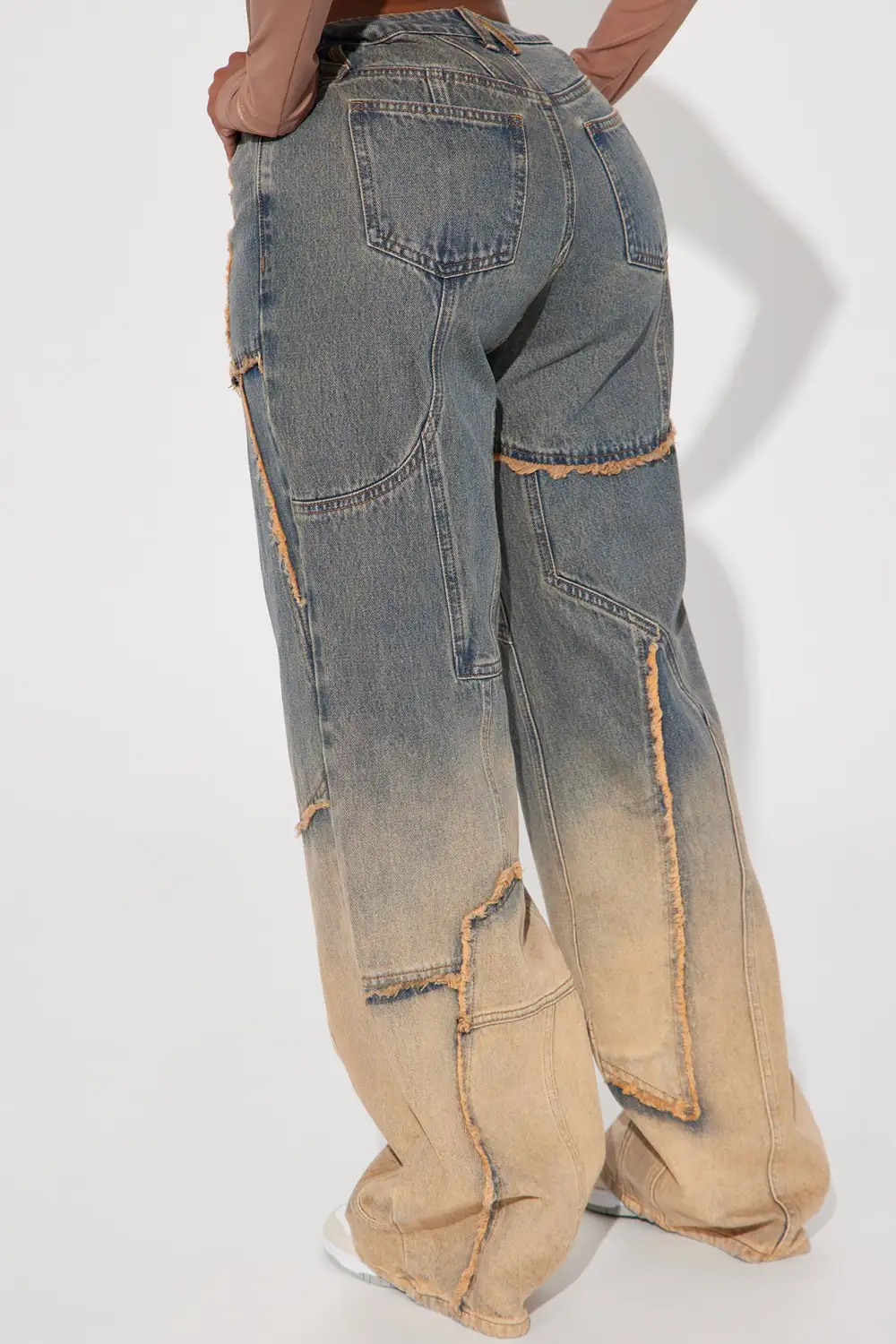 Milan Non Stretch Tinted Wide Leg Jeans - Dark Wash
