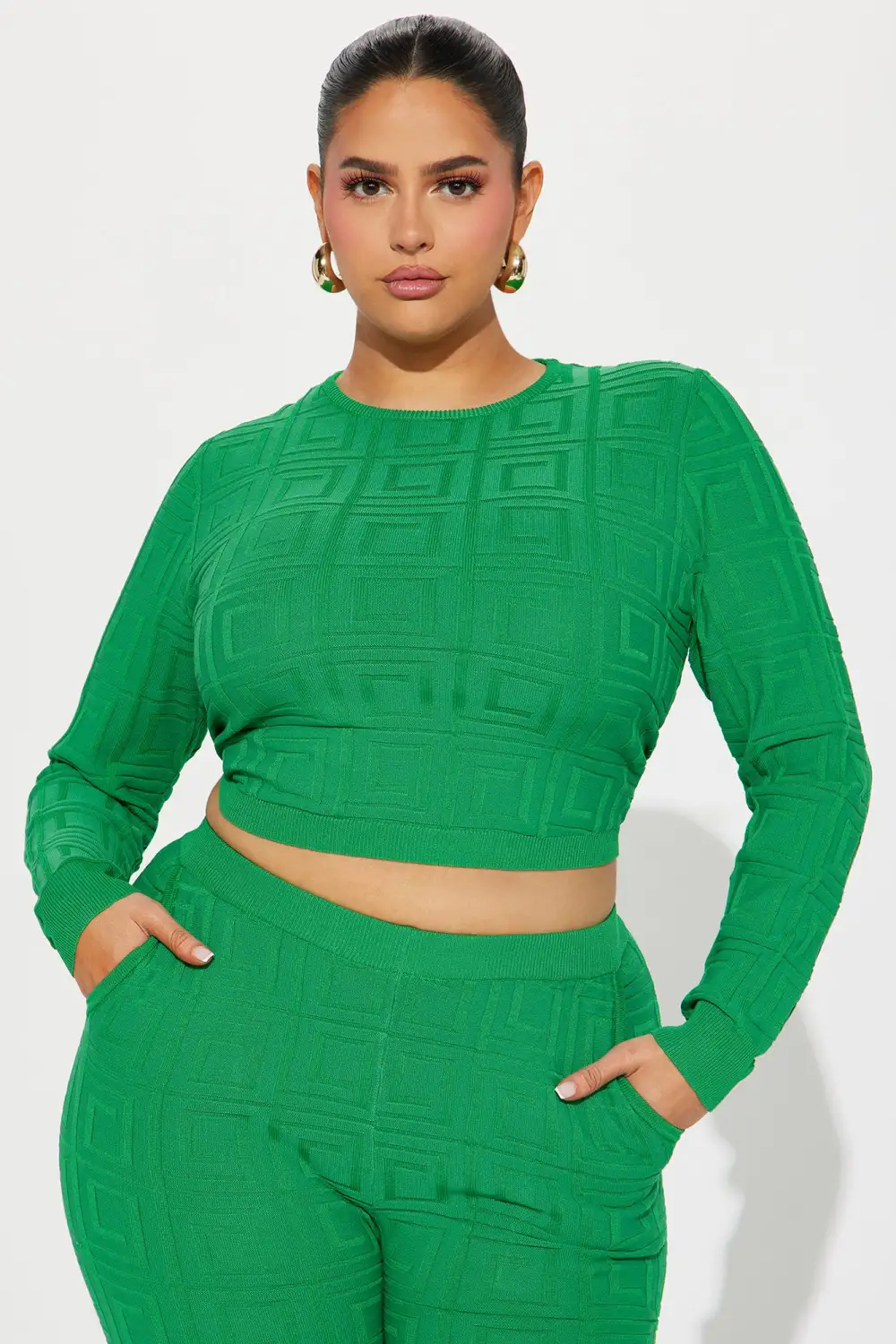 Never Complaining Sweater Legging Set - Green