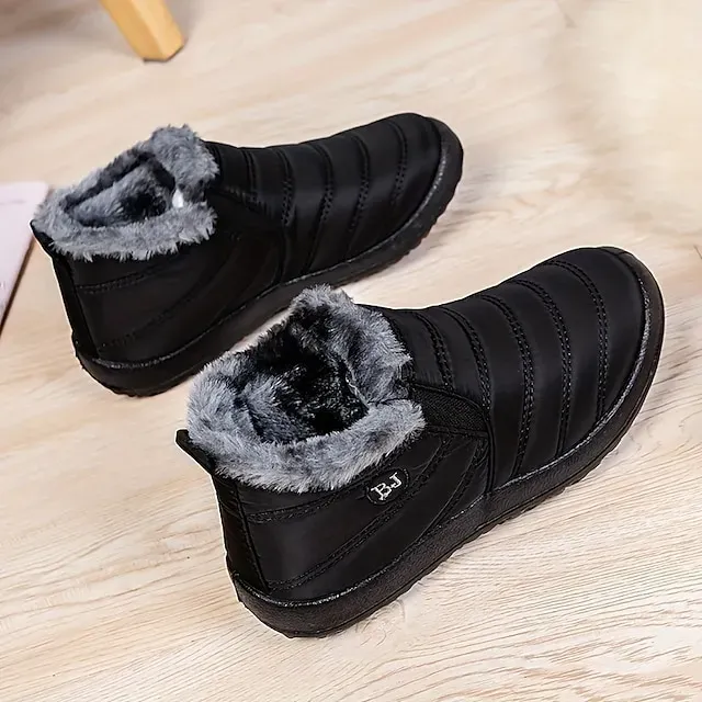 Women's Winter Warm Waterproof Ankle Boots, Insulated Fleece-Lined Non-Slip Snow Boots - Ideal for Outdoor Activities, Cold Weather, and Snowy Conditions