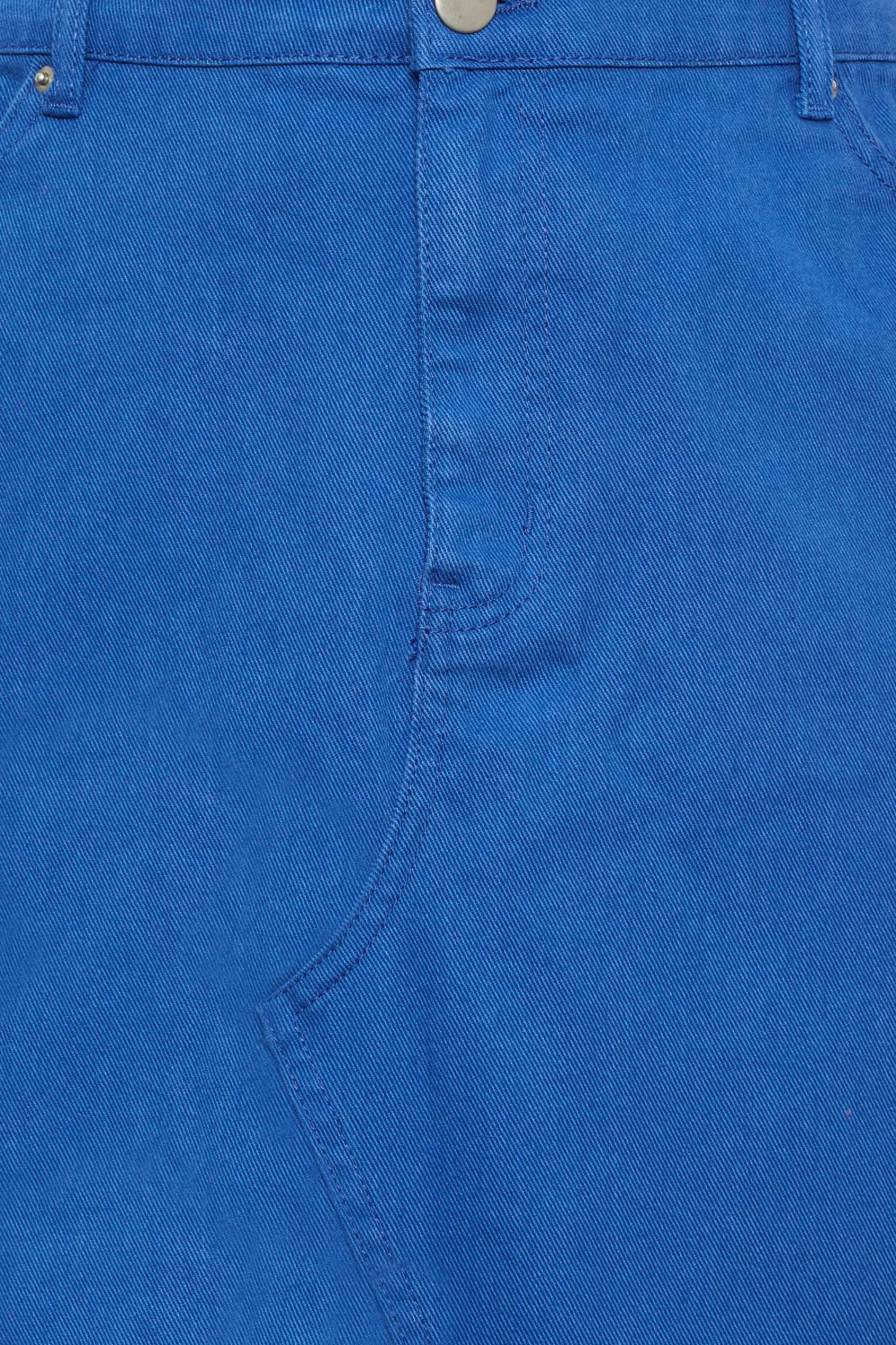 YOURS Curve Cobalt Blue Denim Skirt