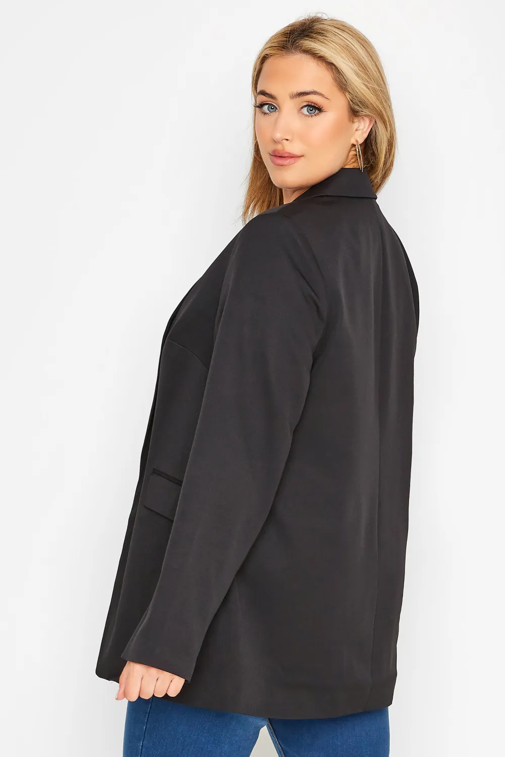 YOURS Curve Black Lined Blazer