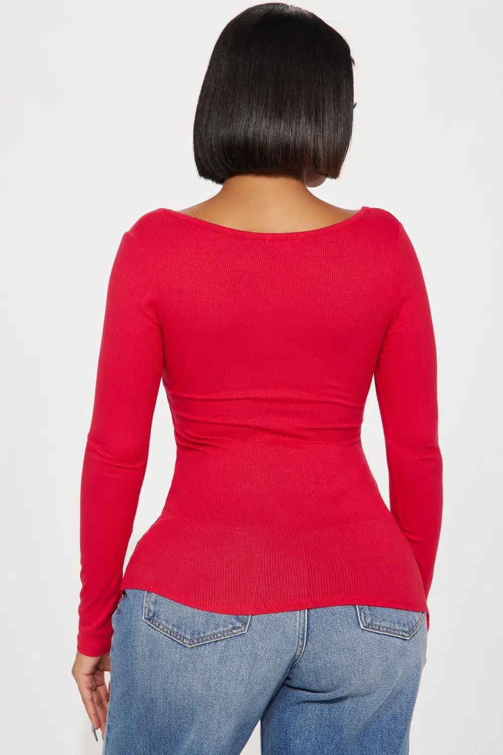 Issa Ribbed Top - Red