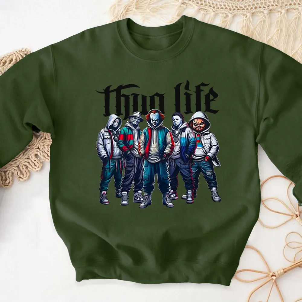 Thug Life Horror Colorful Sweater Long Sleeve Hoodie Of You