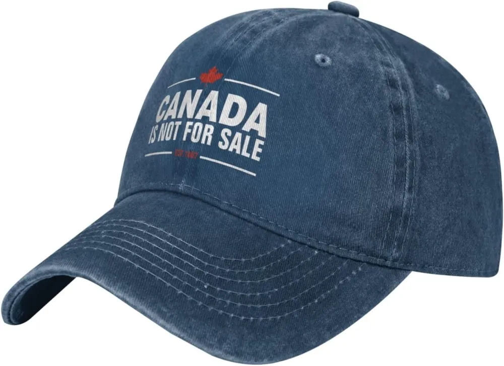 Canada is Not for Sale Trucker Hat for Dad Golf Cotton Washed Denim Baseball Caps
