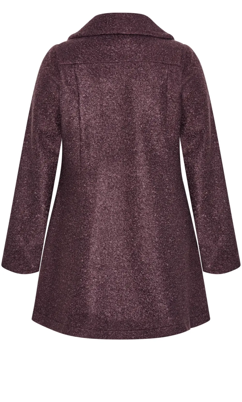 Evans Burgundy Boucle Coat