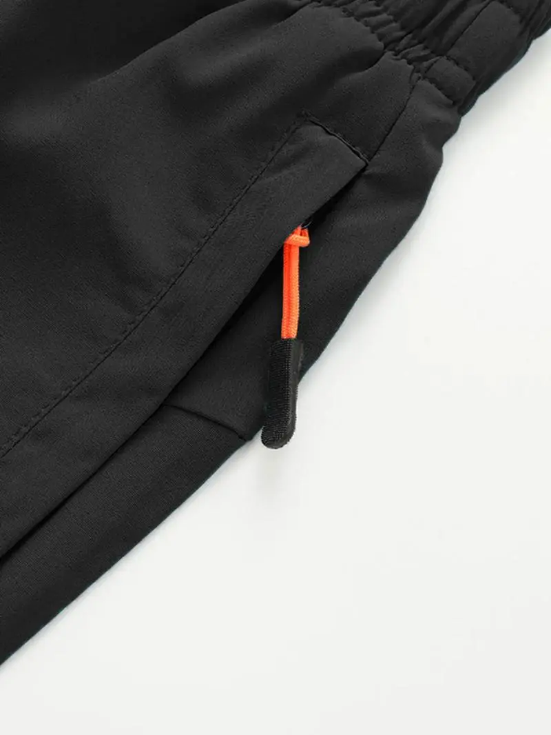 Men's Drawstring Zipper Pocket Shorts