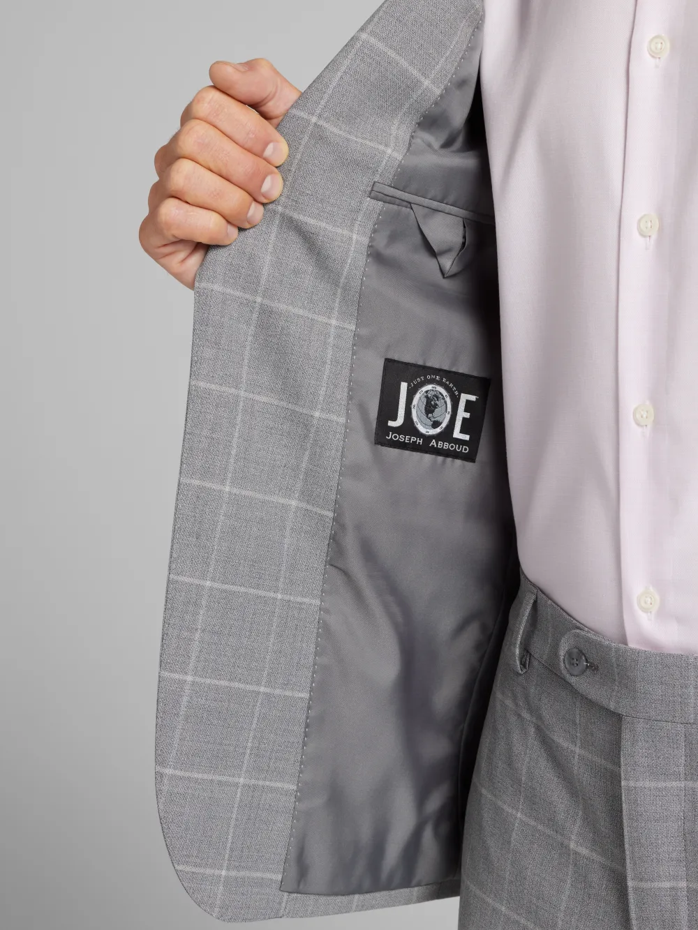 JOE Joseph Abboud Slim Fit Windowpane Plaid Suit Jacket