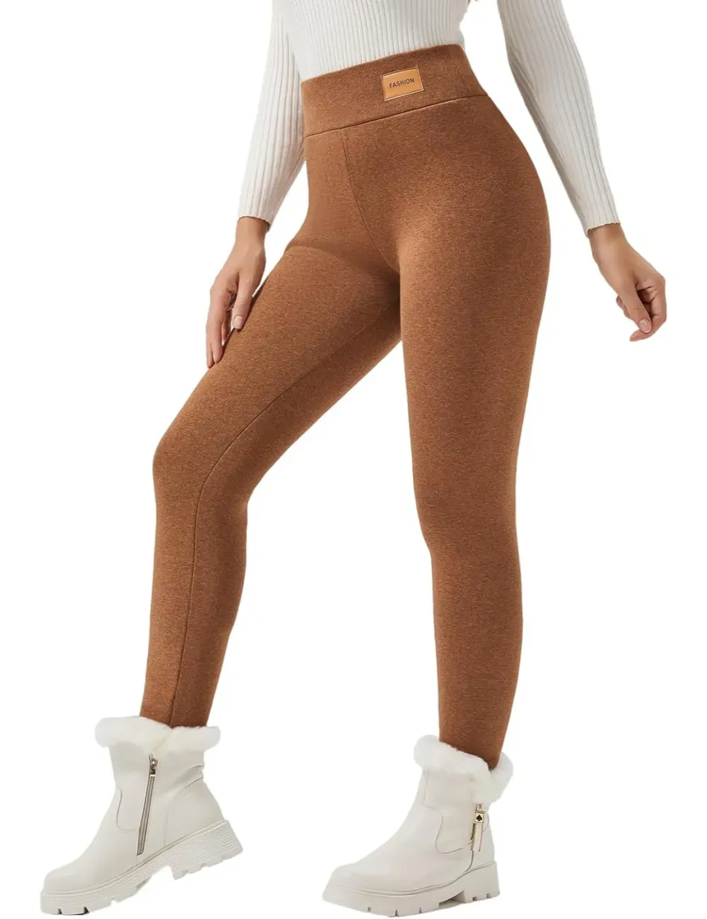 Women Winter Warm Thick Leggings Fleece Lined Stretchy Soft Thermal Sherpa Pants High Waist Tights