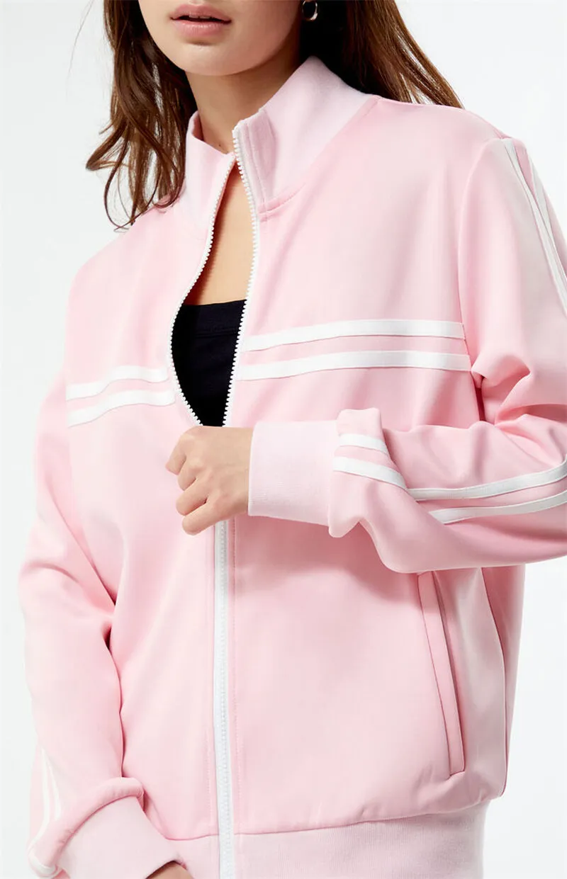 PacSun Stripe Mock Neck Track Jacket