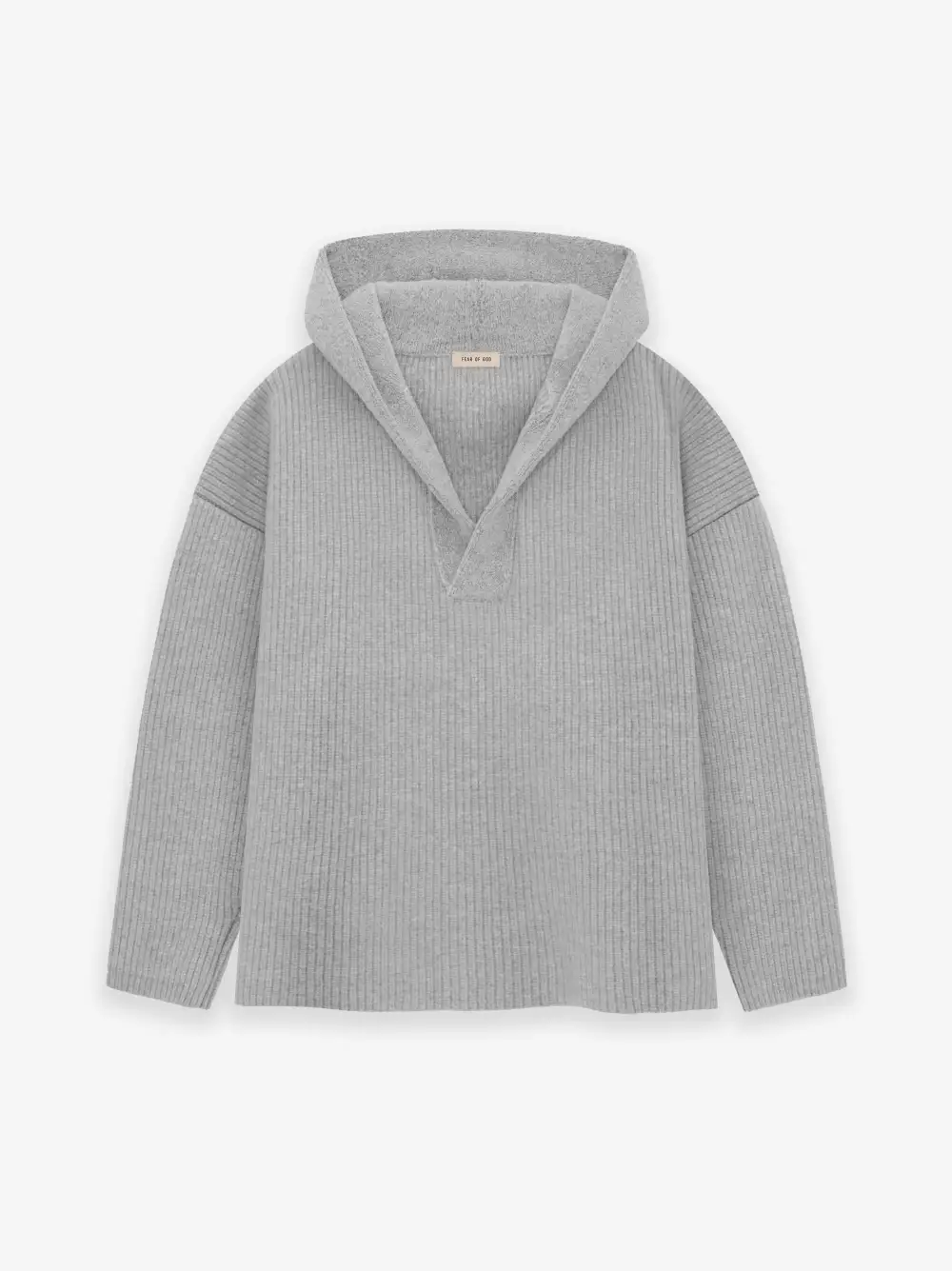 Wool V-Neck Hoodie