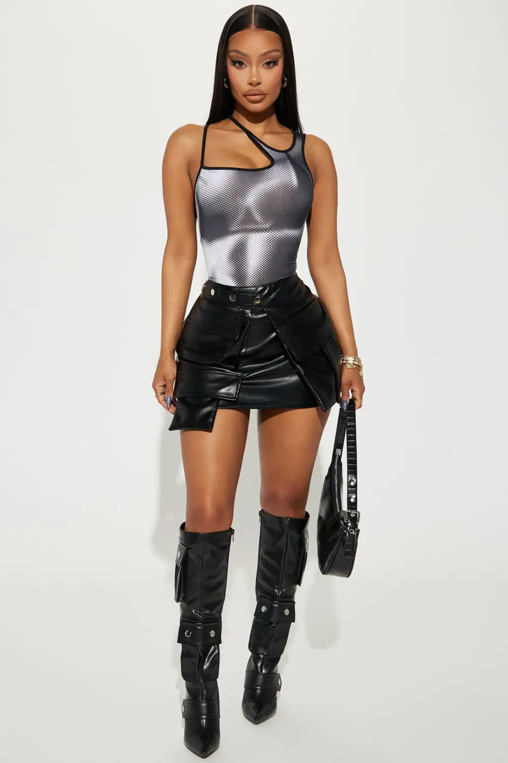 Tempted To Touch Bodysuit - Black/combo