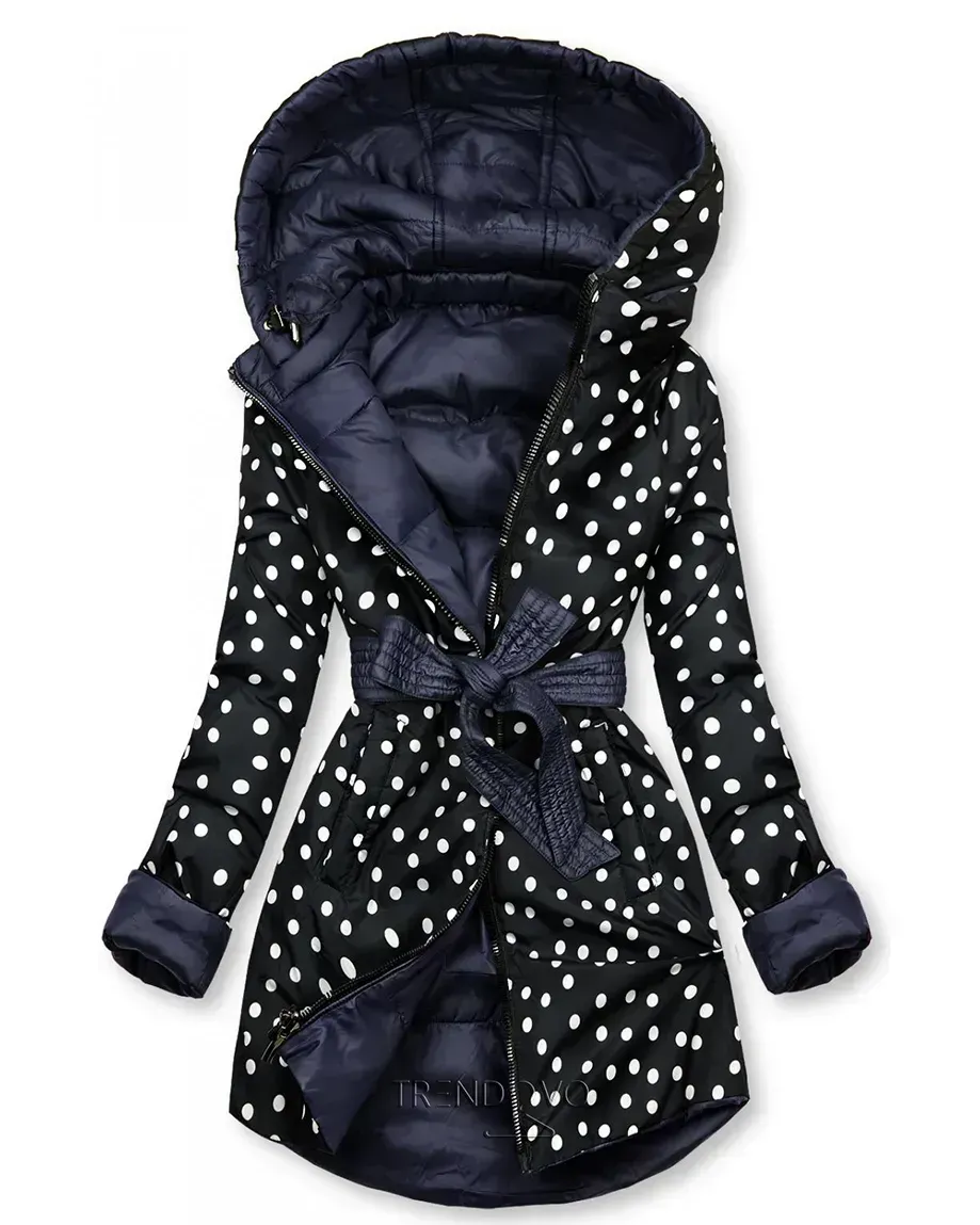 Ladies double-sided parka coat