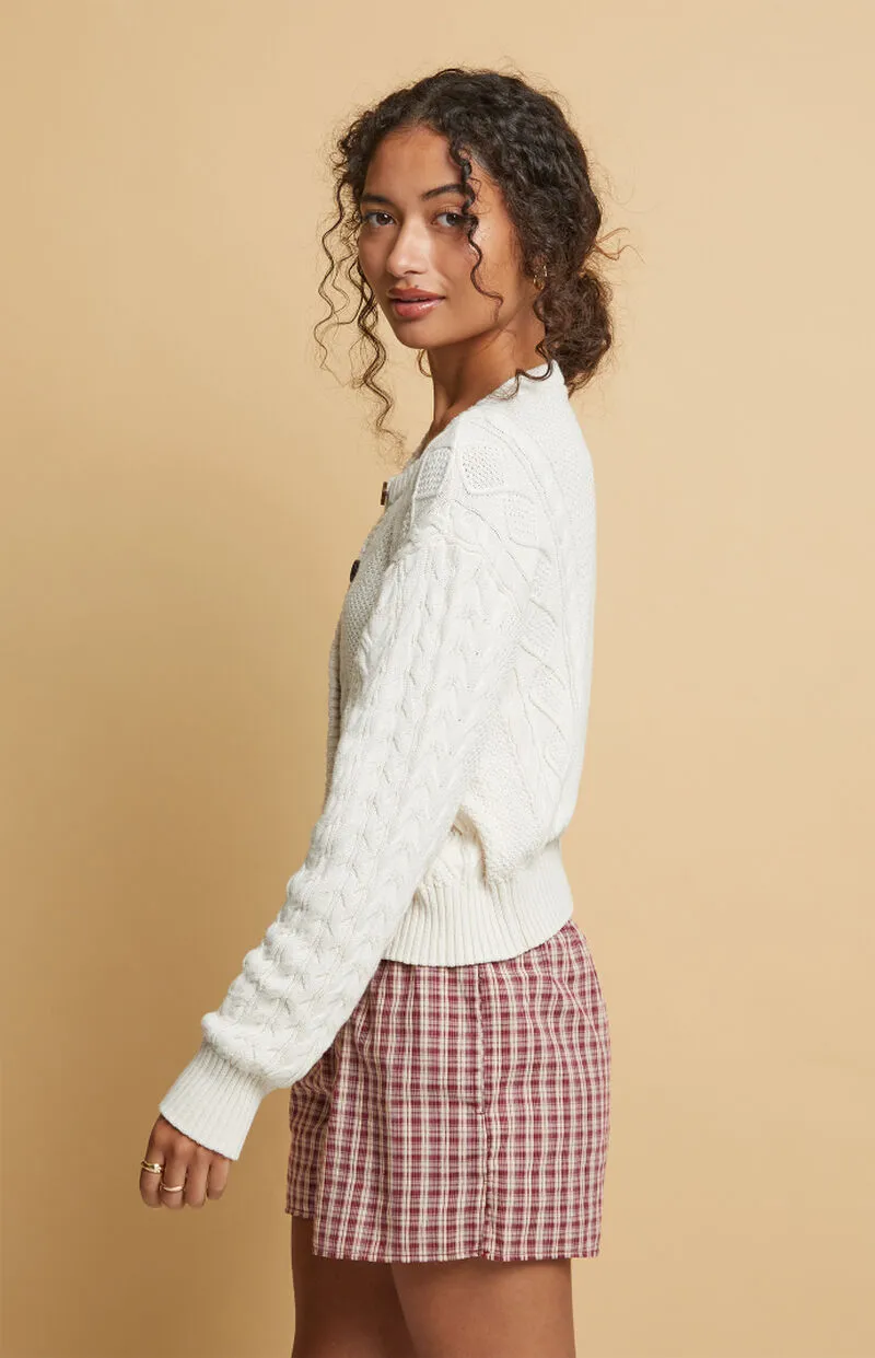 Beverly and Beck Heidi Cable Knit Cardigan