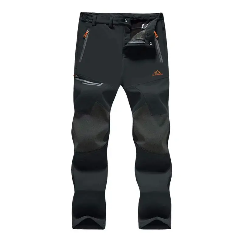🔥6 Pack-Waterproof Ski Pants for Men, Thermal Fleece Lined Winter Pants with Secure Zip Pockets
