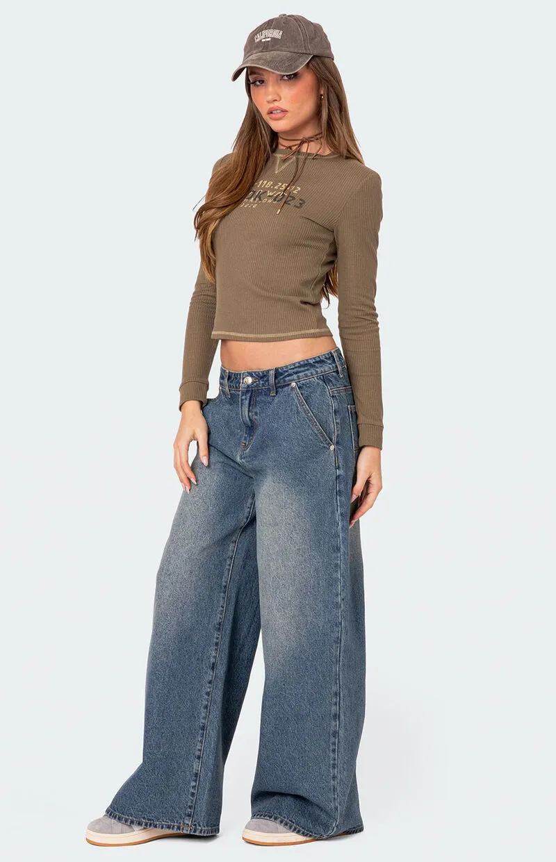 Edikted Super Baggy Wide Leg Jeans