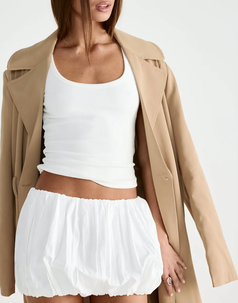 Pure Cotton Breathable Pleated Women's Skirt