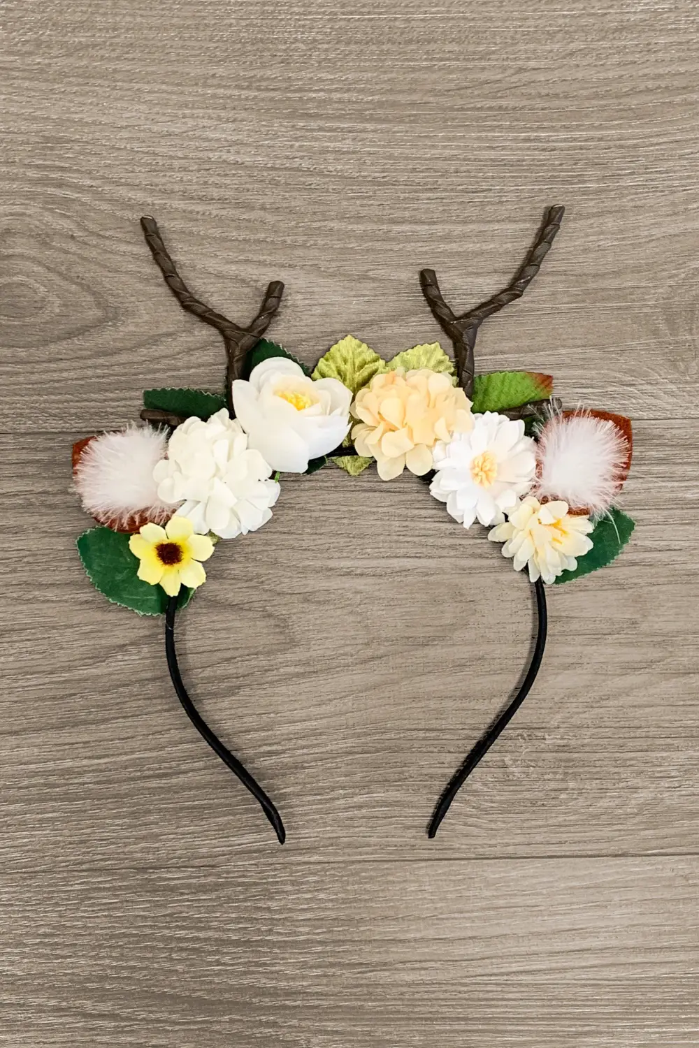 Deer Floral Antler Headband