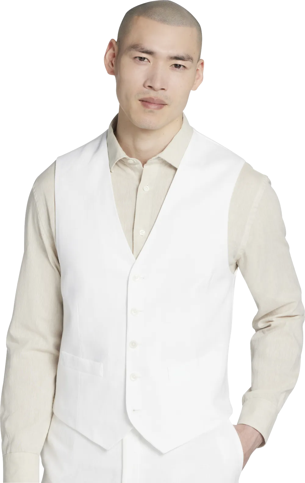 Tommy Hilfiger Modern Fit Linen Suit Vest