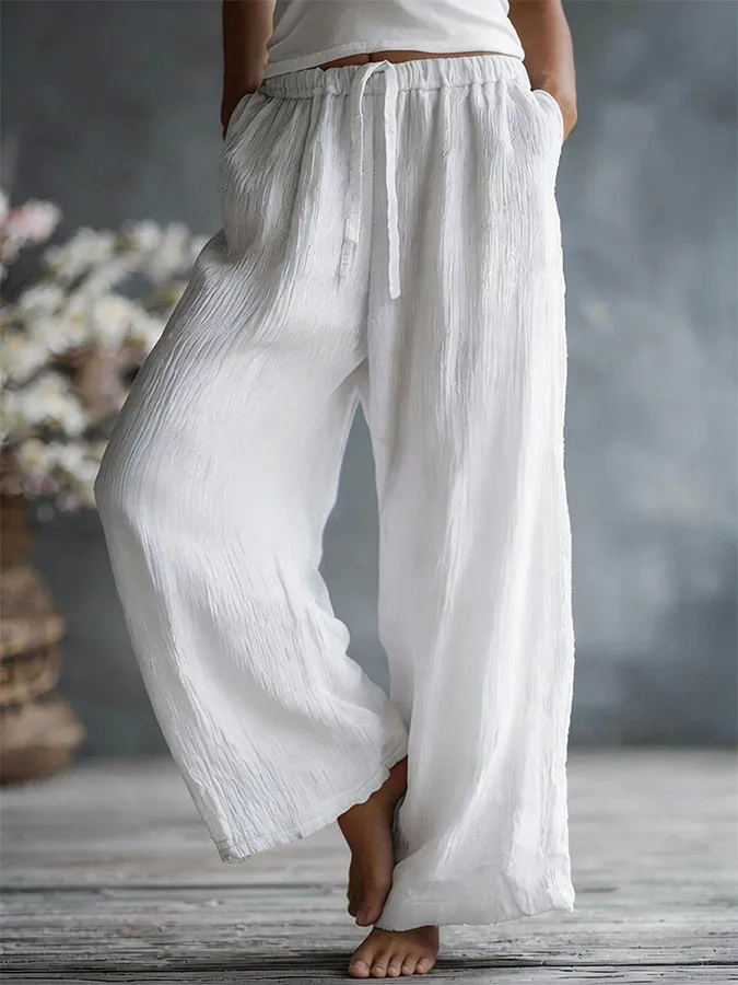 Women'S Simple Solid Color Multi Color Linen Blended Pants