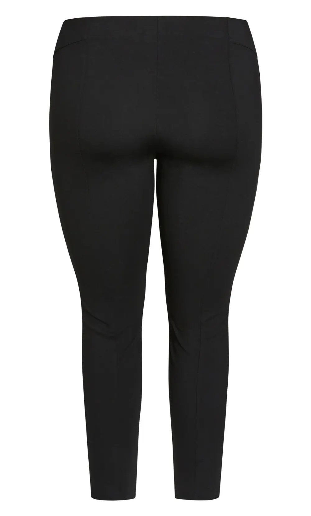 Evans Black Amy Leather Look Ponte Pant