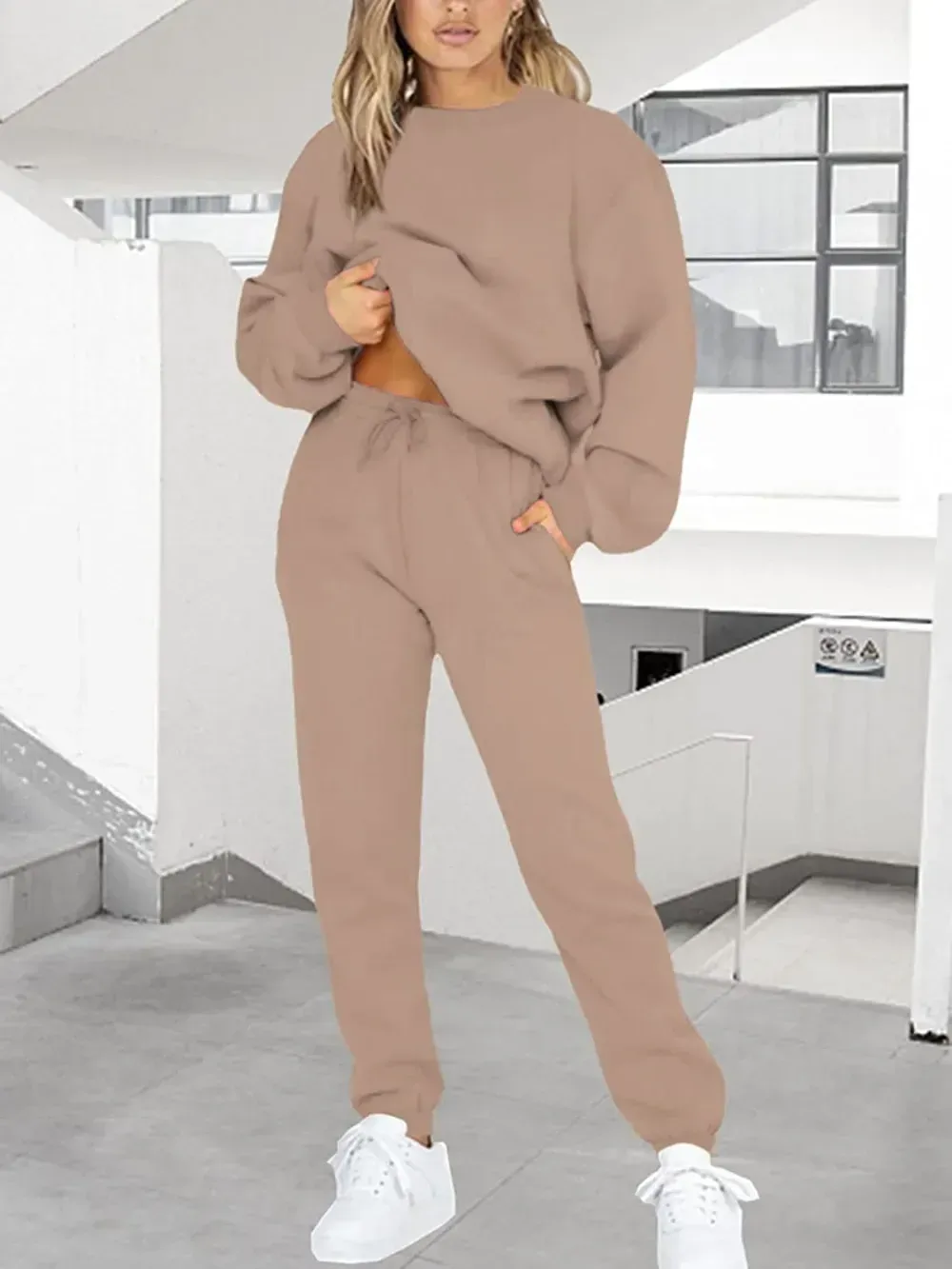 Sweatsuits for Women Set 2 Piece Jogging Suit Long Sleeve Pullover Sweatshirts Sweatpants Tracksuit Casual Outfits