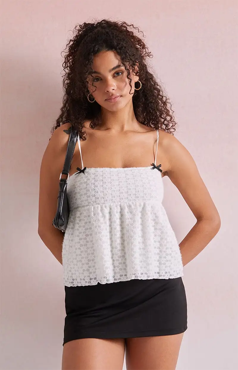 Beverly and Beck Carrie Floral Peplum Tank Top