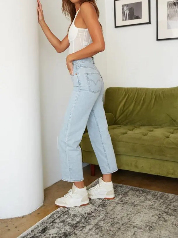 Levi's Ribcage Straight Ankle Jeans Ojai Shore