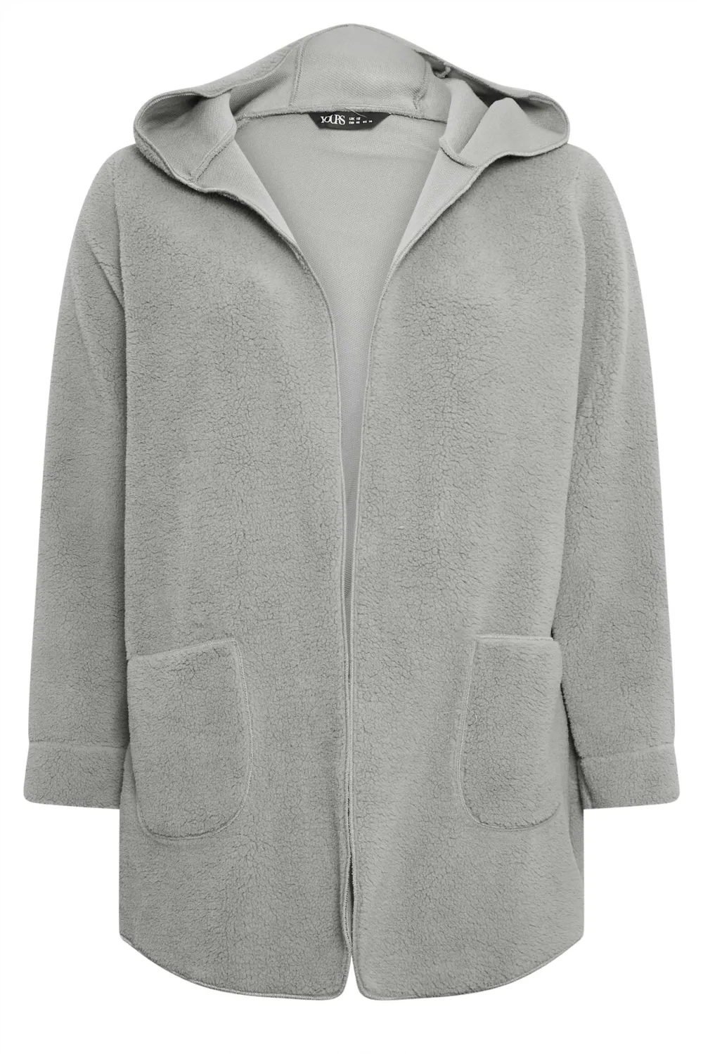 YOURS Curve Brown Teddy Hooded Jacket