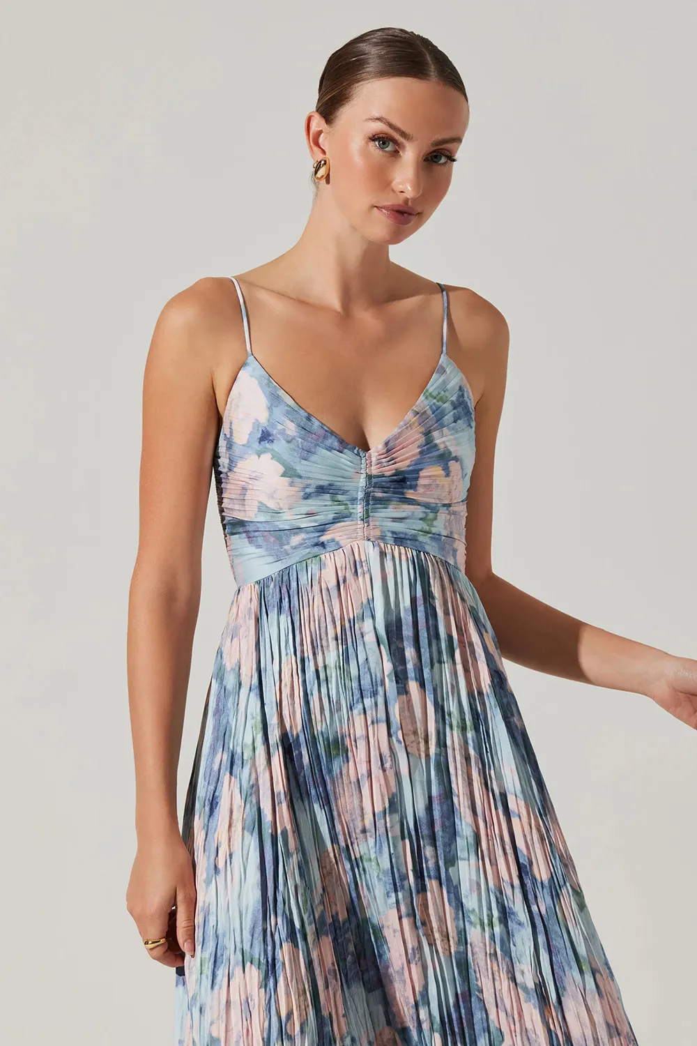 MAEVE PLEATED MIDI DRESS