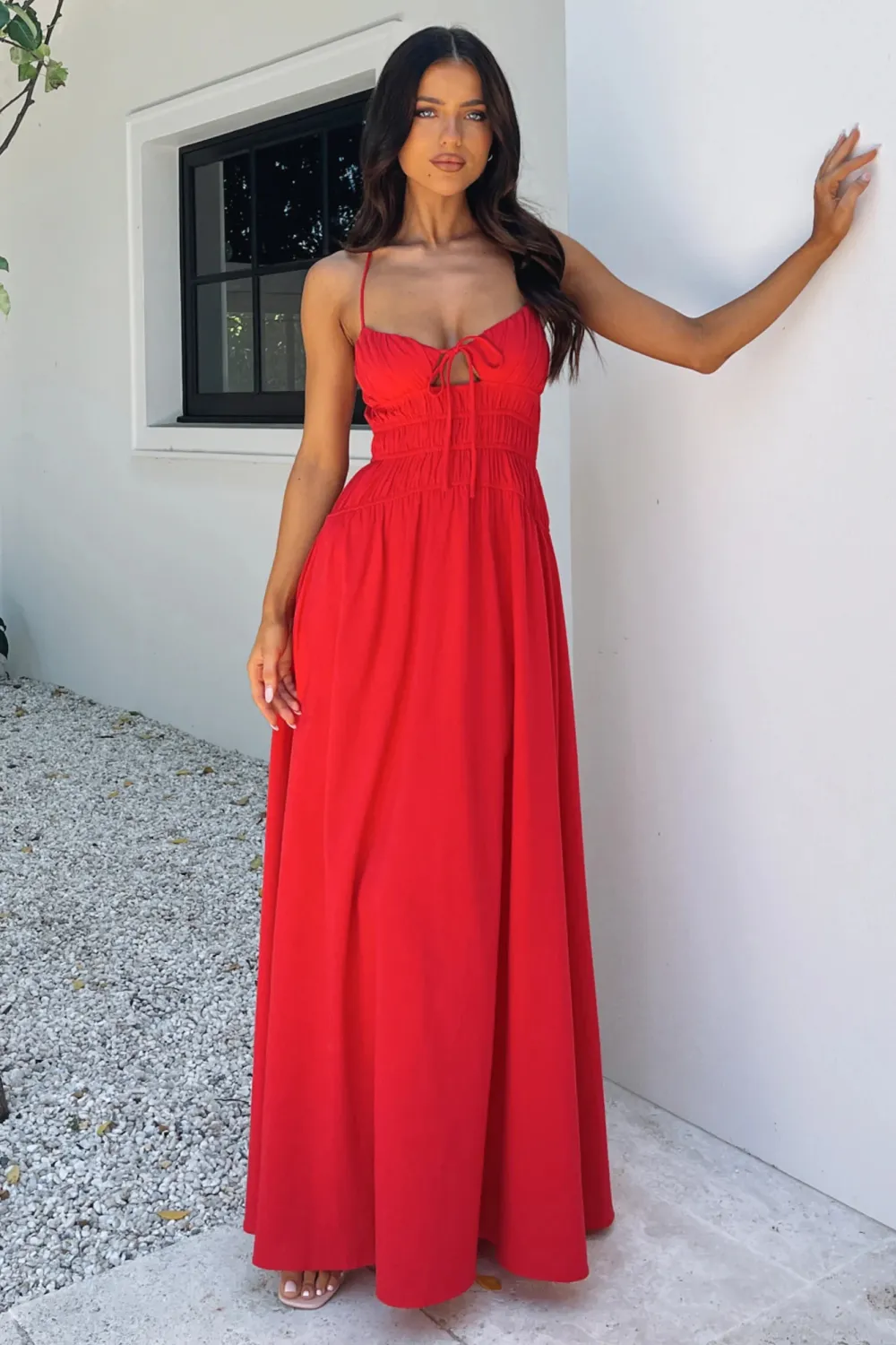 Late Morning Maxi Dress Red
