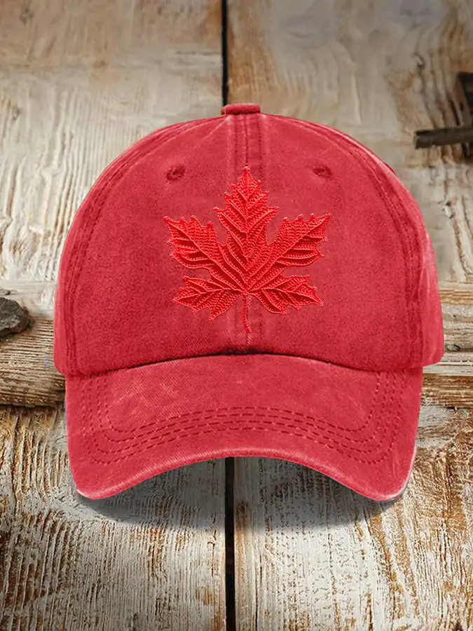 Canadian maple leaf hat