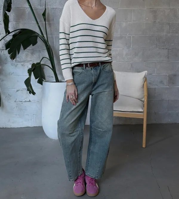 Relaxed Pullover Knit Sweater Top