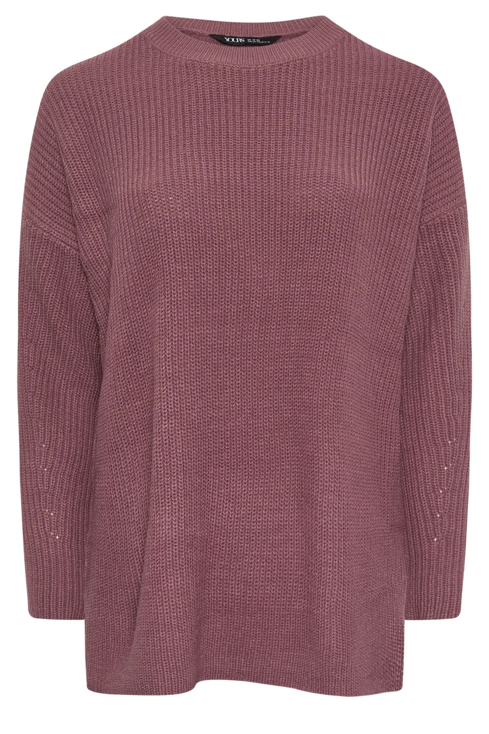 YOURS Curve Navy Blue Drop Shoulder Knitted Jumper