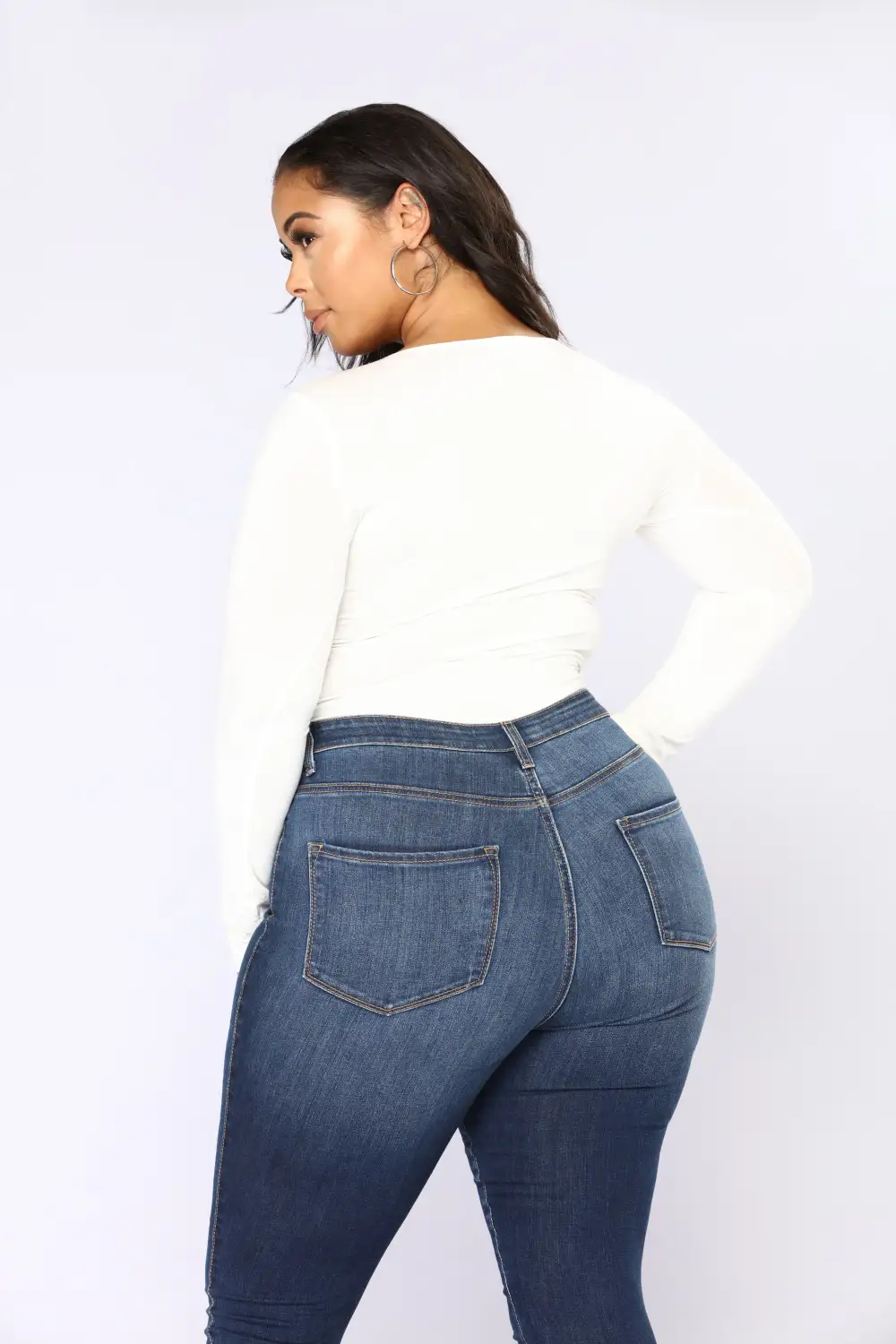 Anything But Square Long Sleeve Bodysuit - Ivory