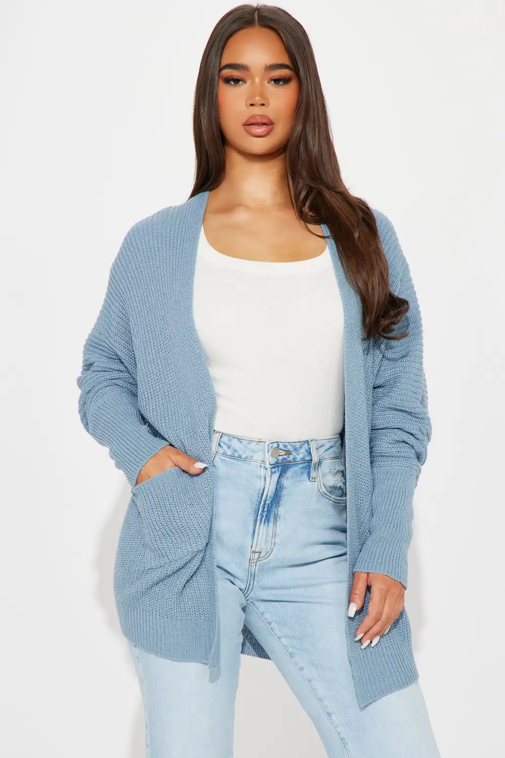 Reserved For You Cardigan - Dusty Blue