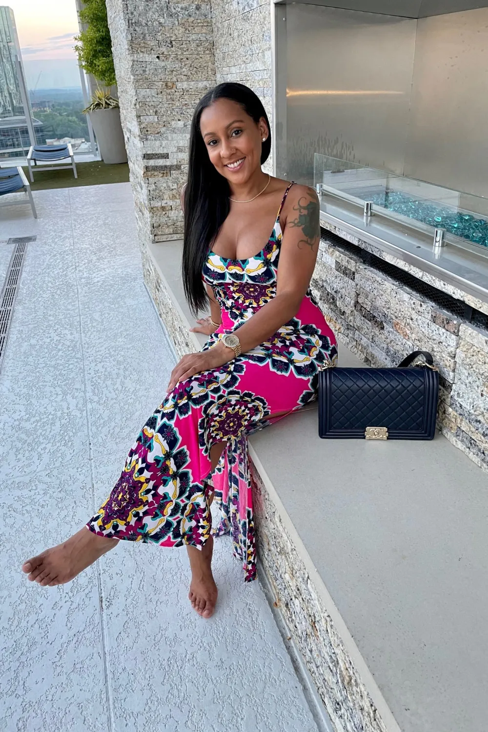 Kaleidoscope Days Dress - Fuchsia