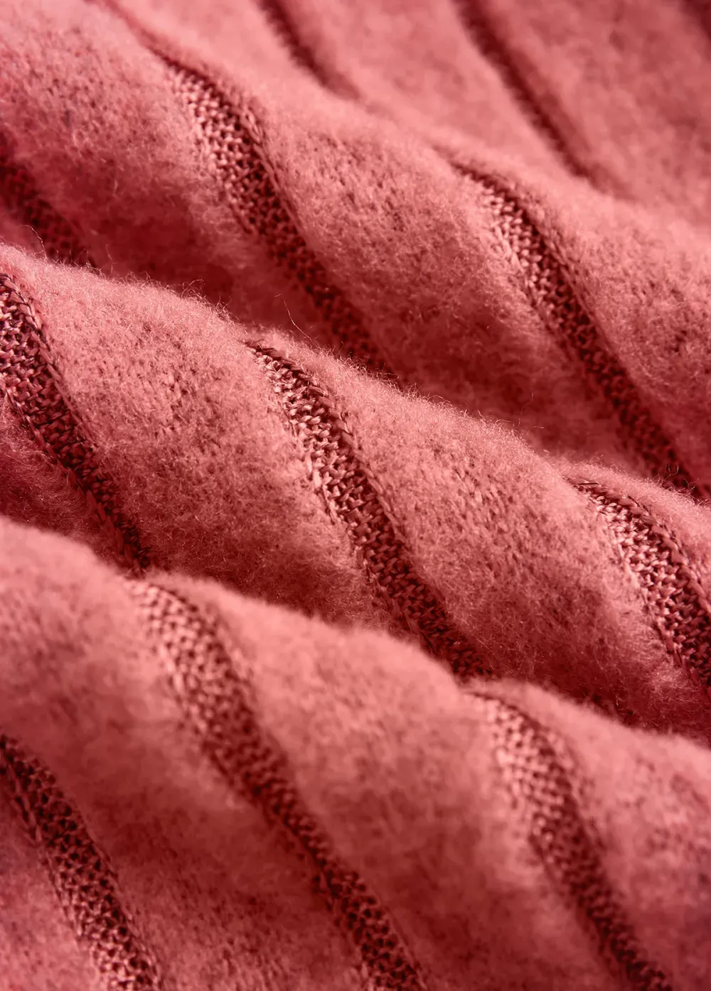 Dusty Pink Patchwork Long Sleeve V Neck Sweatshirt