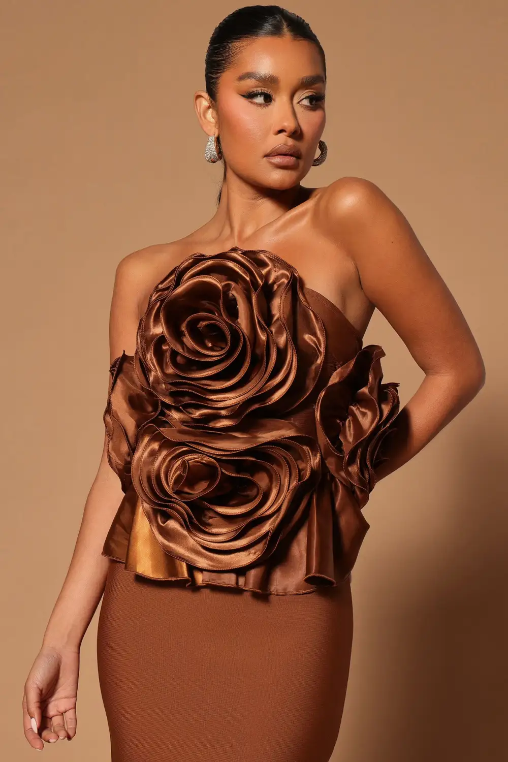 Reese Rose Maxi Dress - Mocha