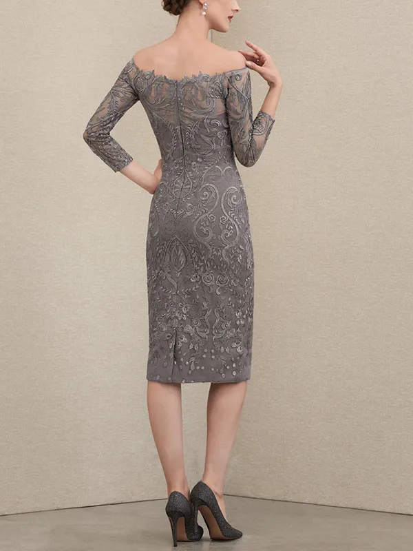 Off-Shoulder Lace Dress Chiffon Top Set