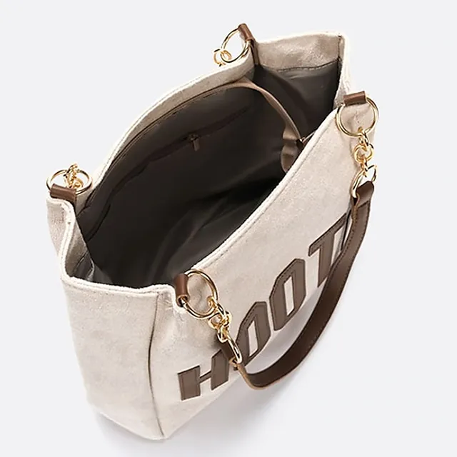 Women's Tote Shoulder Bag Bucket Bag PU Leather Outdoor Daily Holiday Zipper Large Capacity Lightweight Durable Solid Color Letter dark brown Black Brown