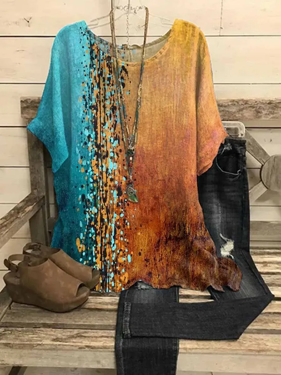 Women's Art Printed Casual Top