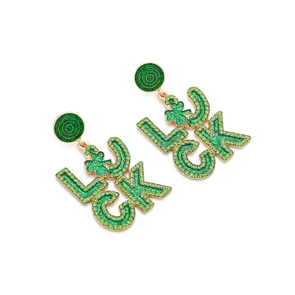 St. Patrick's Lucky Diamond Earrings For Women