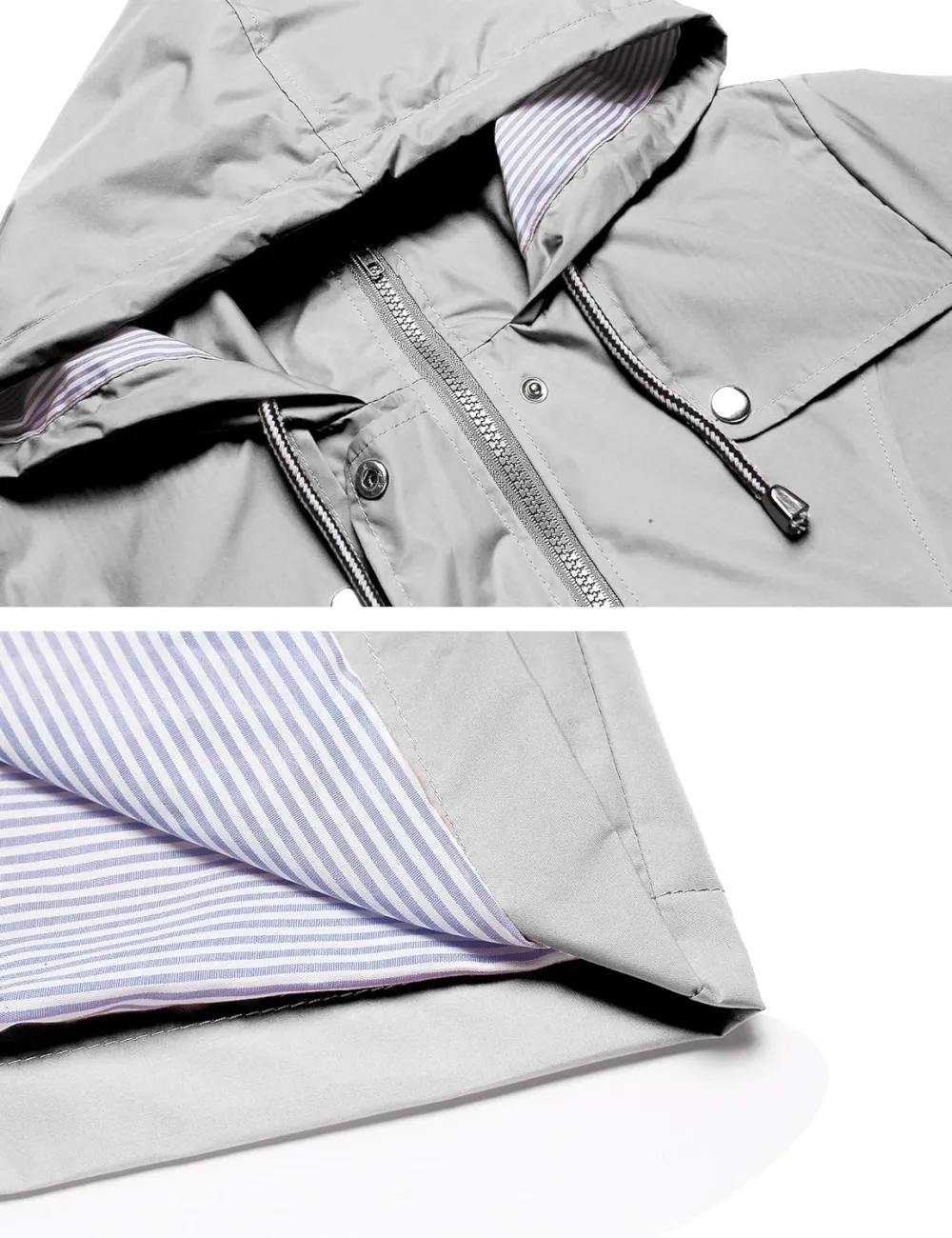 LOMON Raincoat Women Waterproof Long Hooded Trench Coats Lined Windbreaker Travel Jacket S-XXL